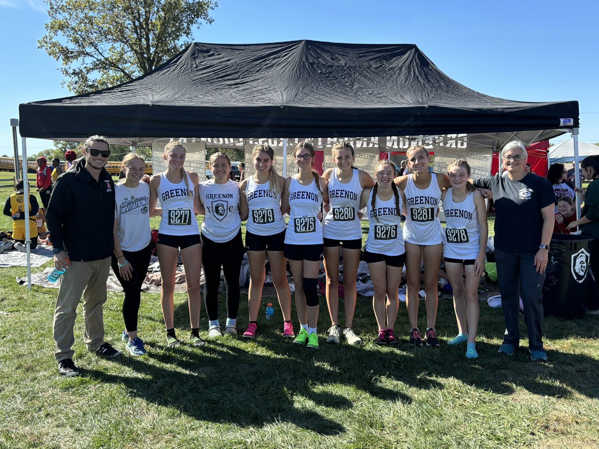 CamHaught's tweet photo. Greenon women’s xc are going to regionals! Couldn’t be more proud to coach a great group of student athletes! https://t.co/HiX3vjnN7c