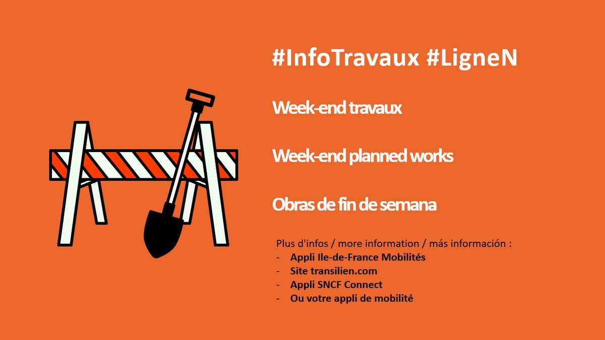 🚧Week-end  26 et 27/10 - Travaux entre Fontenay-le-Fleury et St-Cyr
⚠️Aucun train ne circulera entre Versailles Chantiers et Dreux/Mantes-la-Jolie
Un service de bus de remplacement sera mis en place
Afin de retrouver un itinéraire prenant en compte ces travaux, R.D.V. sur ⤵️
