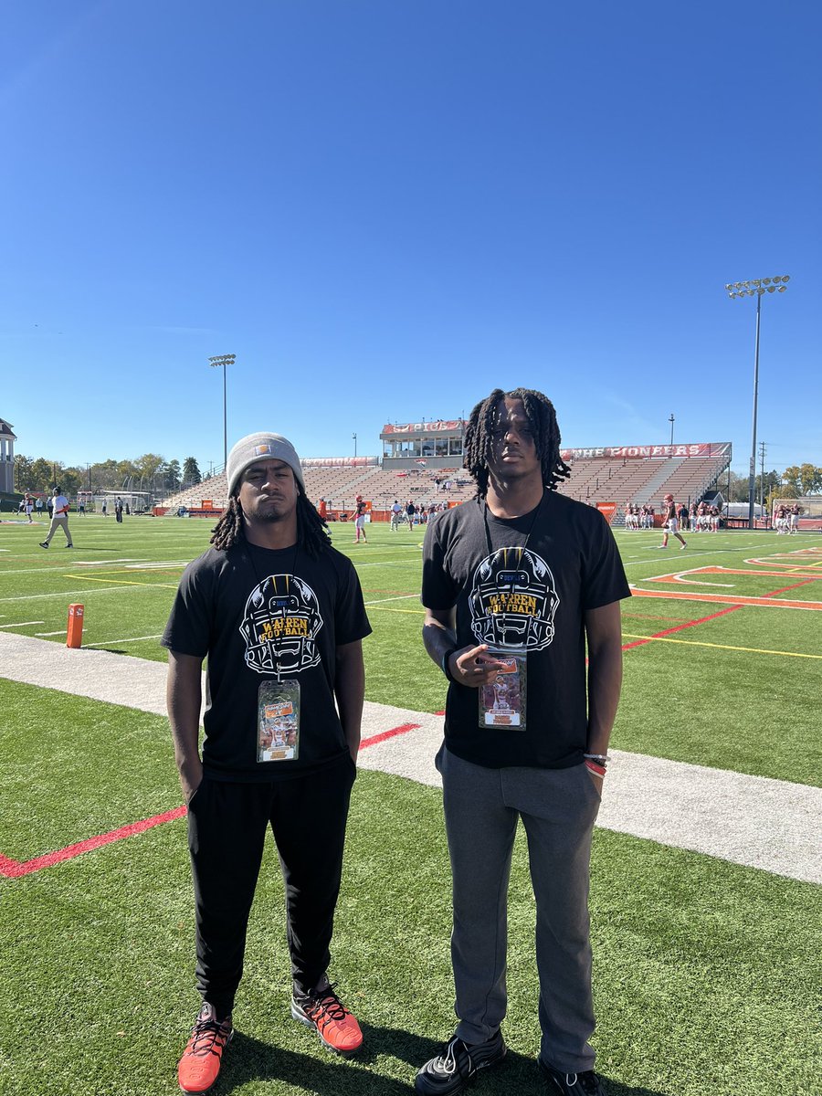 After a great game day visit and talk with <a href="/CoachBuddah/">Mike Budziszewski</a> <a href="/CoachHolleyCU/">Garren Holley</a> I’m blessed to receive my THIRD offer from Carroll University <a href="/wthsfb/">WTHS Blue Devil FB</a> <a href="/EDGYTIM/">Timothy “EDGYTIM” OHalloran</a> <a href="/piofootball/">Carroll U Football</a>