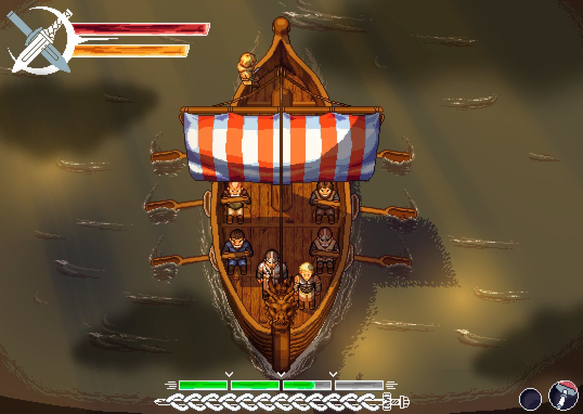 eusoukbone's tweet photo. Vinland Saga RPG mockup👀@makotoyukimura #gamedev #pixelart #art #ドット絵 https://t.co/1viJIA1STk