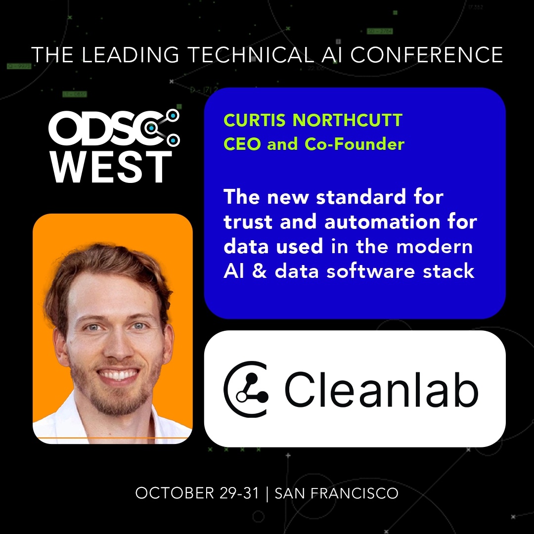 _odsc's tweet image. Stay at the cutting edge of AI with #ODSCWest’s AI Expo where you will get live demonstrations of the tools, techniques and platforms powering the next wave of AI 🚀
Register now for free: hubs.li/Q02V0zr40