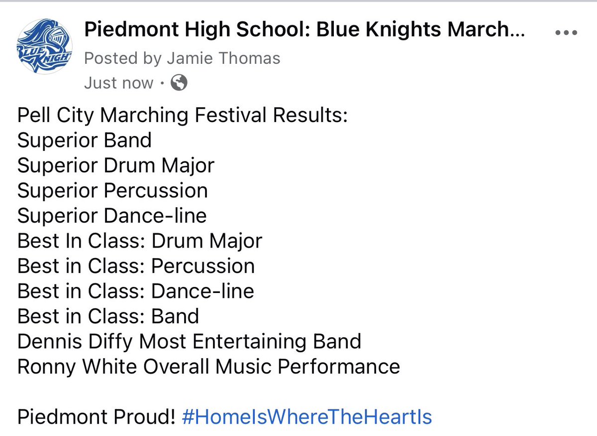 PIEDMONT BAND tweet media