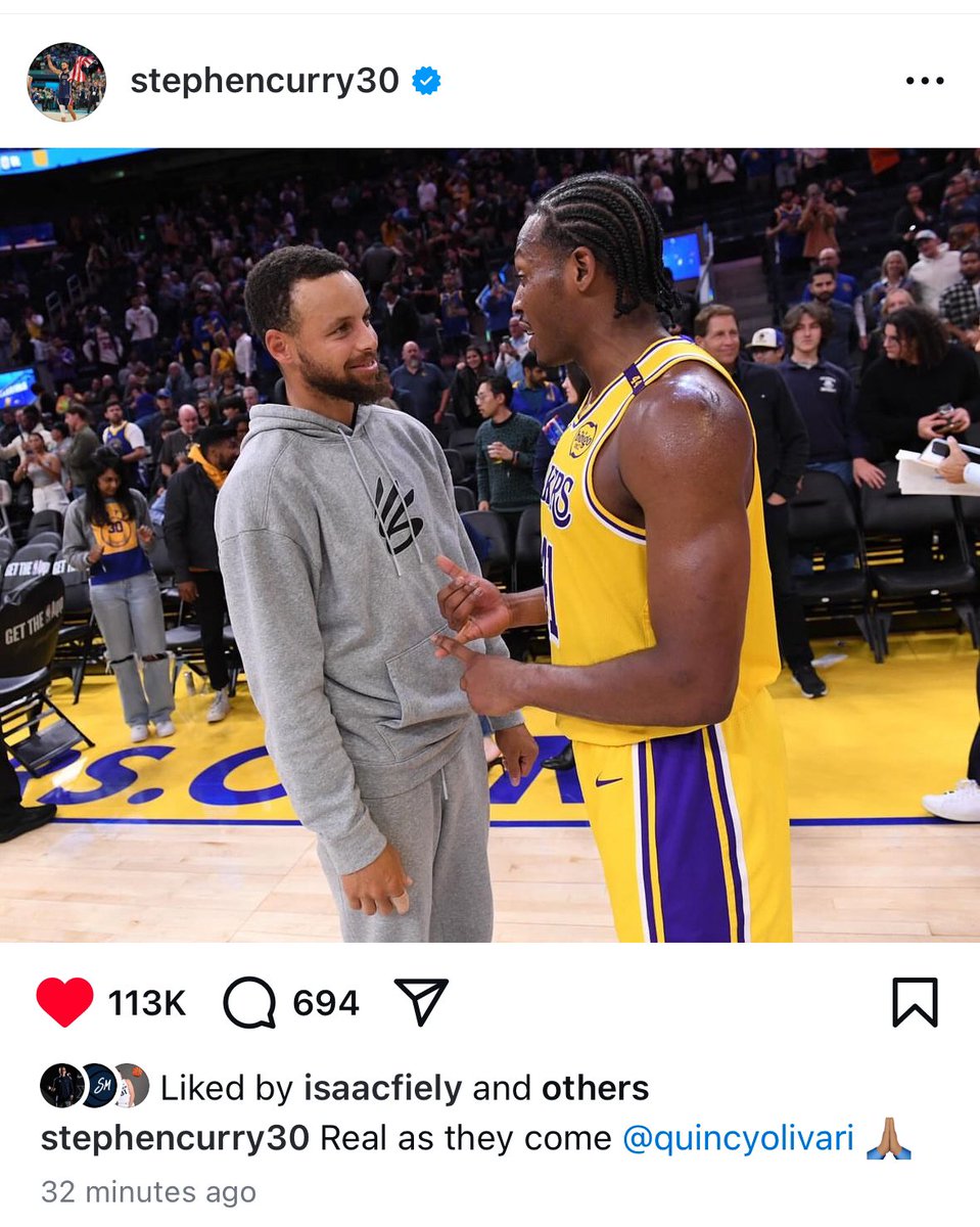 Steph Curry 🤝 Quincy Olivari