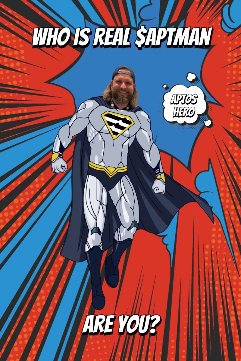 aptosaptman's tweet photo. APTMAN IS HERE!
We have a new and handsome $APTMAN
@realjaysneezy do you like buddy?π»
$aptos $aptman #aptman #aptos #aptosmemecoin #aptosmeme https://t.co/TbxDqNEg3Z