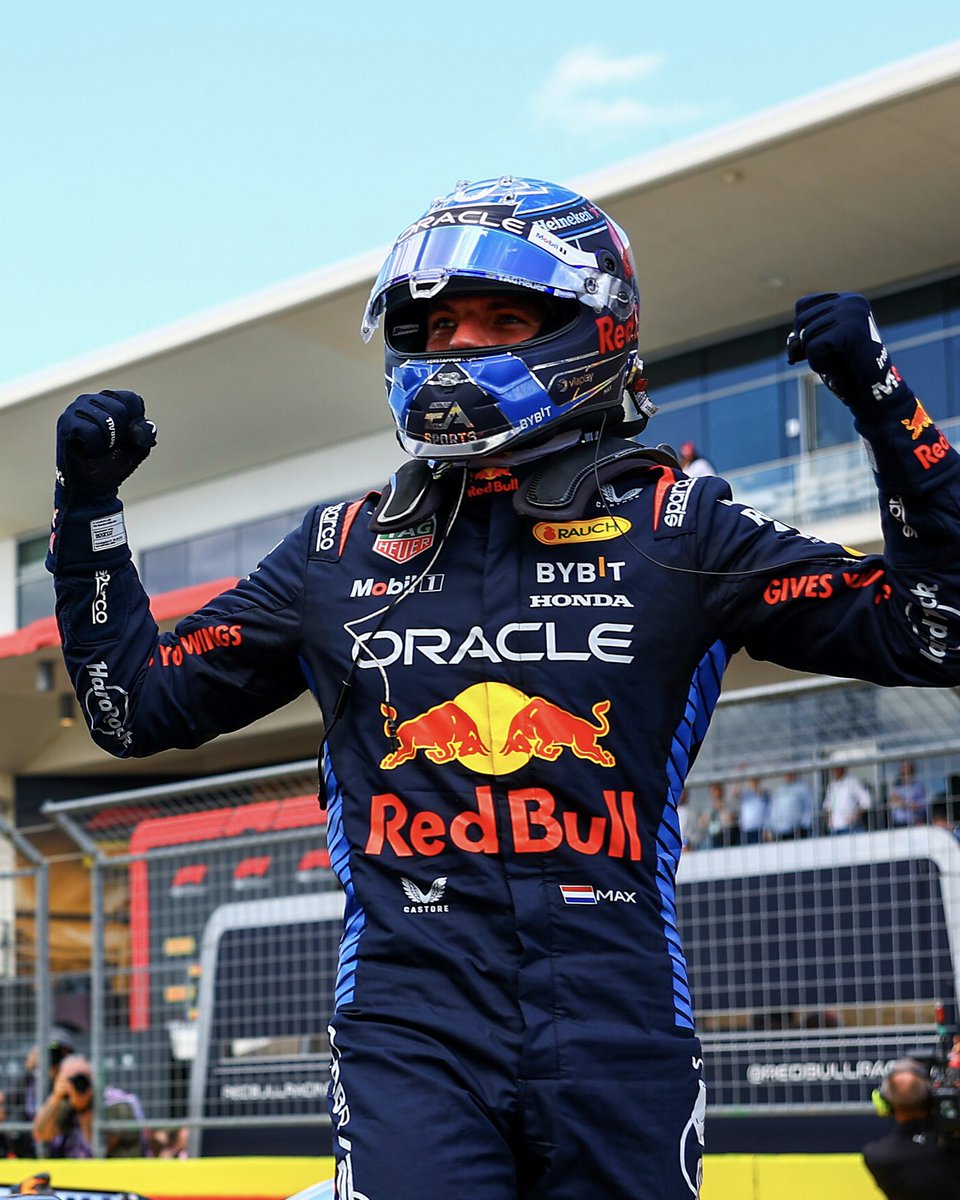 Max33Verstappen's tweet image. Feels good to be back on the top step in the Sprint 💪 Onwards to Qualifying, let’s keep pushing @redbullracing 👊