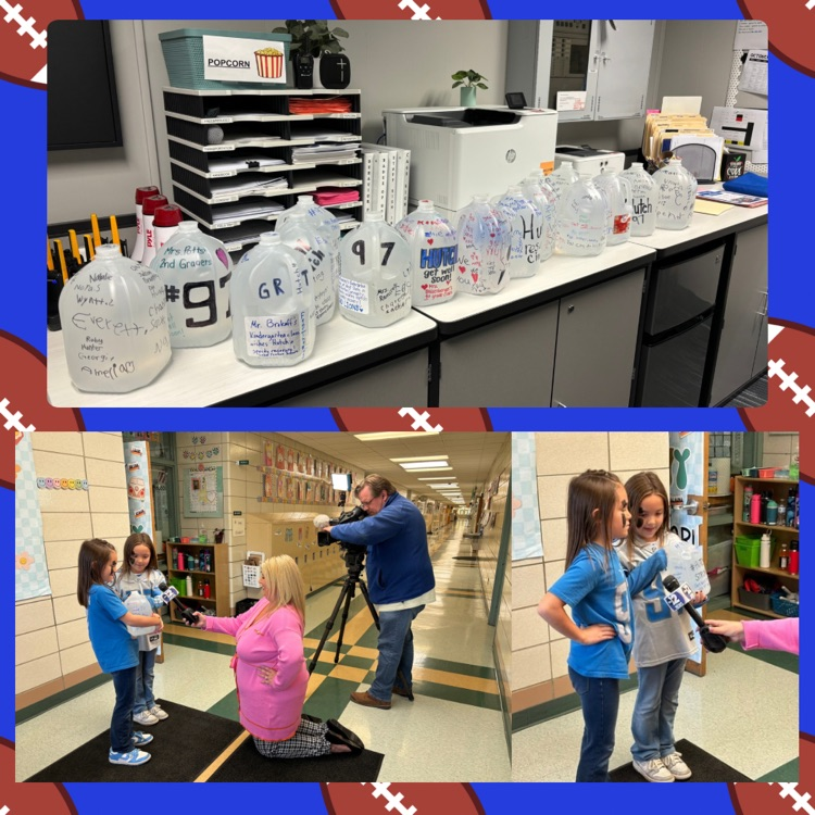 LFCSBlueDevils's tweet photo. 💙⚓️West Shore students showed support for Aidan Hutchinson from the Detroit Lions by signing jugs of water for him to wish him well as he recovers from his injury. ABC12 came by to see how the students were showing support for one of our favorite Lions! 
#LFLeads
#ProudtobeBLUE https://t.co/Kg6fhIFBX3