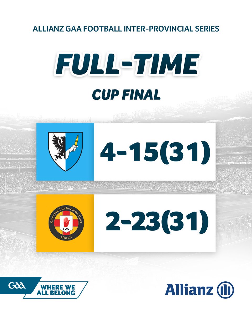 officialgaa's tweet photo. All level after 60 minutes...We go to penalties!⌛

#AllianzGAAInterpro https://t.co/N8hvUrAgux