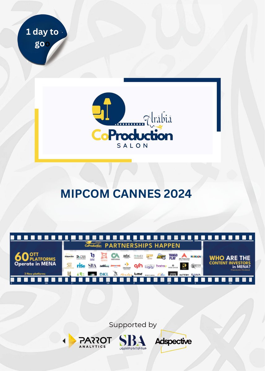 Just one more day to go! Excitement is in the air!
coproductionsalon.com  @mipcom