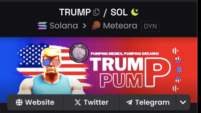 USPE24's tweet photo. TRUMP Token is your launchpad 🚀to success. Fuel your dreams, achieve your goals, and experience the thrill of growth. 📸Join us on this exciting journey.🚀
PUMPING DREAMS🚀🚀
https://t.co/pXSsOKlo4w
#Solmemecoin #memecoin #Solmeme https://t.co/HgD3smfmTQ
