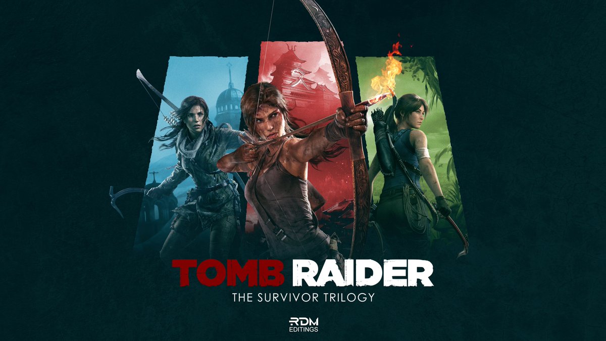 #TombRaider 
The Survivor Trilogy wallpaper!
Look the first comment for the no-text version!
