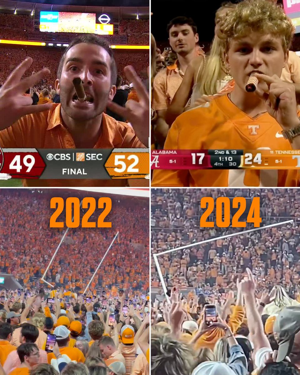 ESPNCFB's tweet photo. Tennessee runs it back in Neyland 🔥 https://t.co/4luzt6URHW