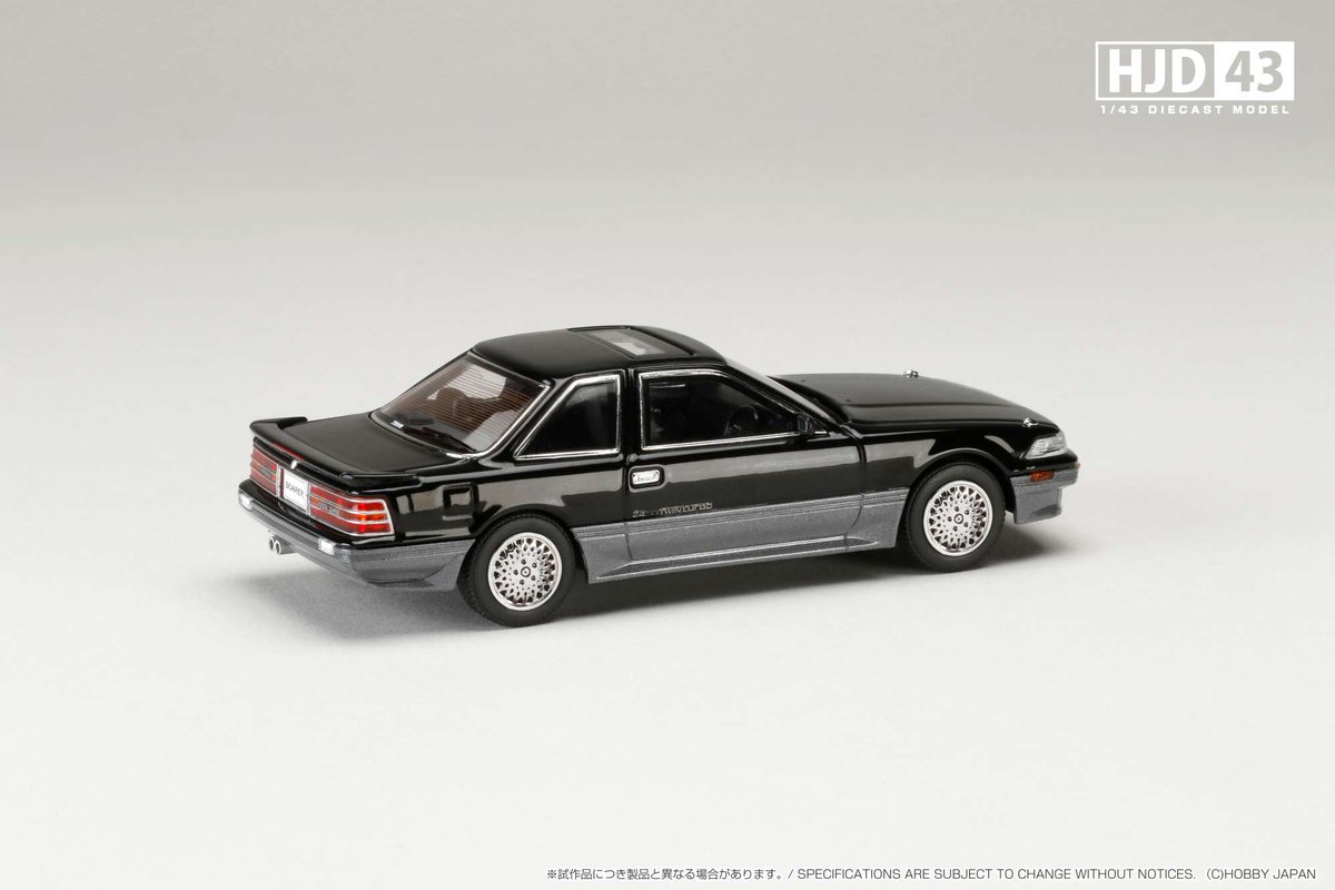 HJ_Minicar's tweet photo. 1/43 Toyota SOARER 2000 TWINCAM24 TWIN TURBO GT-TWIN TURBO L (GZ20) 1988
■2-Colors
■発売予定: 2025年3月以降
■お取扱店・海外代理店情報
https://t.co/Dv9aft35cB
#ホビージャパン #HobbyJAPAN #HJD43 #ダイキャスト #ミニカー #43scale #トヨタ #ソアラ #GTLIMITED #TWINTURBOL #JDM #GZ20 https://t.co/YVIPpRaMWJ