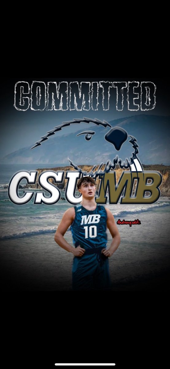 calebcronn's tweet photo. I am incredibly excited to announce my commitment to Cal State Monterey Bay to continue my academic and athletic career. Thank you to my family, coaches, and teachers who have given me their time and knowledge to make this possible! To Coach Williams and Coach Seavey, I am so grateful for this opportunity and excited to get to work!