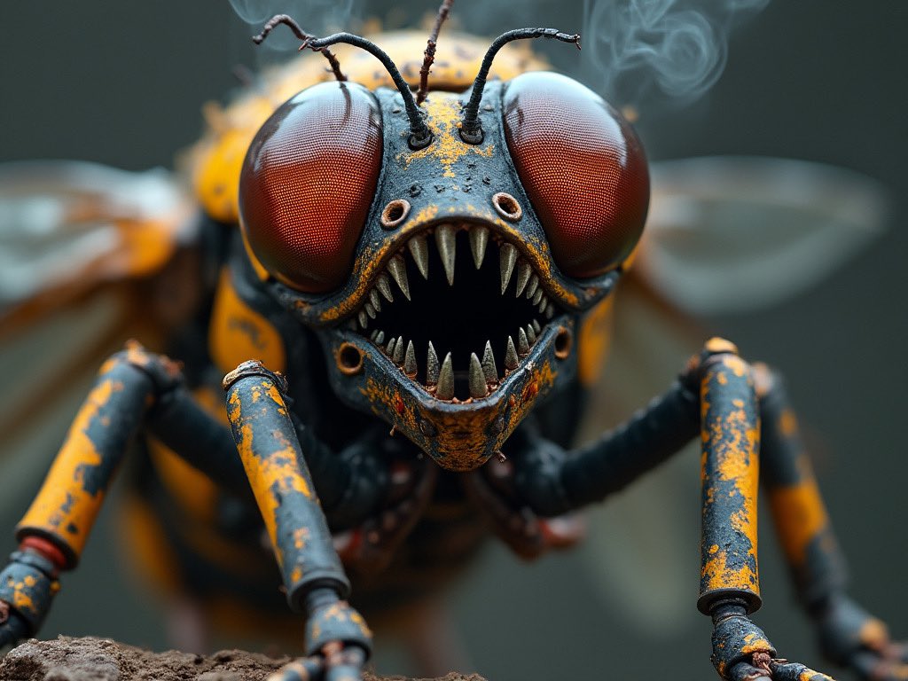 CyberSkunk555's tweet photo. #RobotFly #AIart #AI https://t.co/D6trBqCbi0