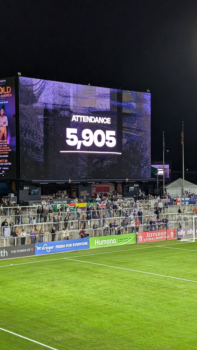 lvillefossils's tweet photo. Racing Louisville vs Portland Thorns announced attendance 5,905 as of this writing score is 0-0 https://t.co/r7LMIQFbSv