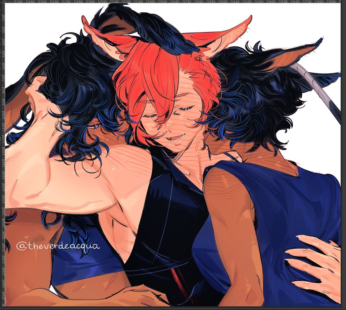 theverdeacqua's tweet photo. anyways 🫣 #FFXIVART #wolgraha https://t.co/py2DdB1UEN