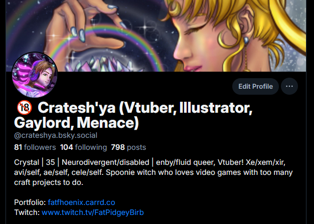 crateshya's tweet photo. Yeah no I ain't using this bullshit site anymore. If I do post here it's only going to be adding to burning the scraping systems with Nightshade uvu 

I'm on the Azure Atmosphere place or discord if you need me. ✌️ Fuck Muskrat. https://t.co/VUihGidYyS