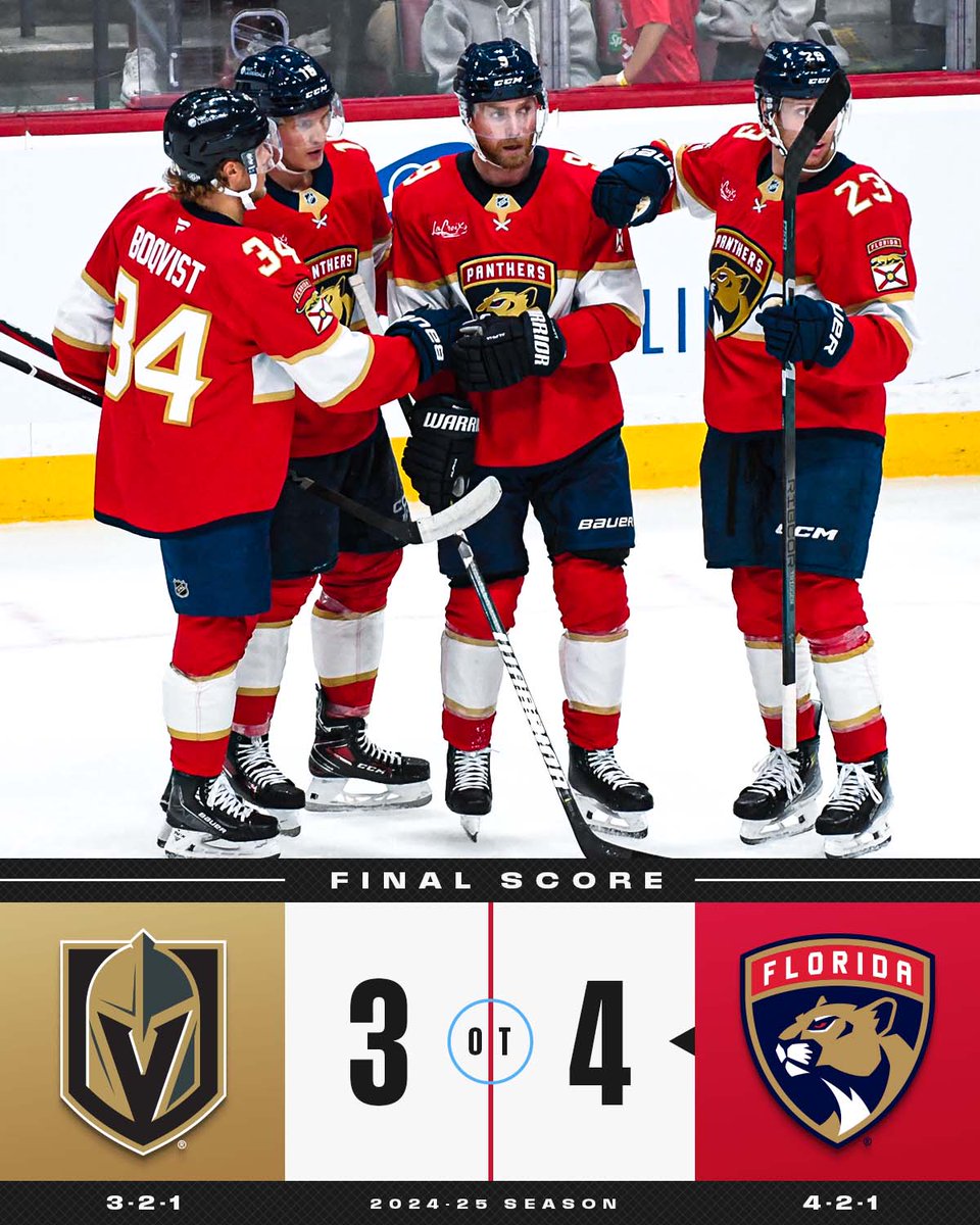 NHL's tweet photo. The @FlaPanthers prevail in OT! 😼 https://t.co/F4qxP2MCfo