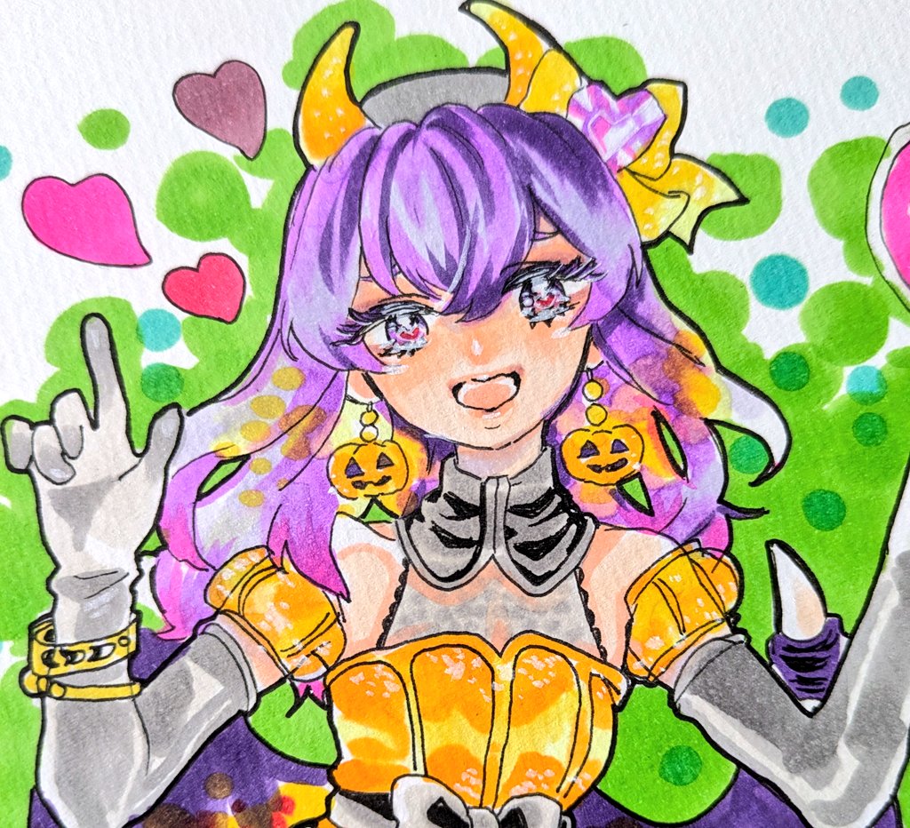 💕🦇
＃オトカドール　＃ハロウィンイラスト2024 ＃コピック