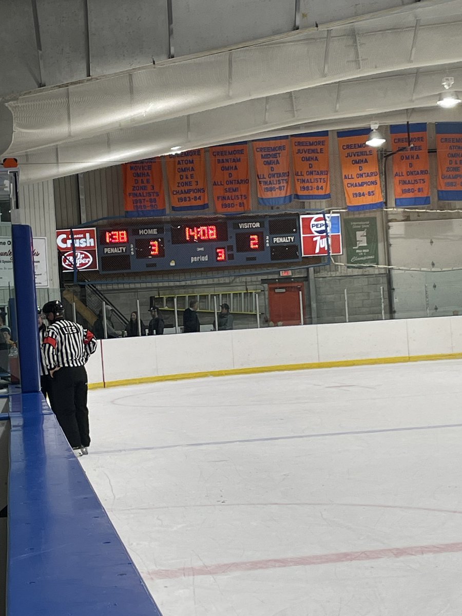 3-2 Yotes after 2. Boys got into some penalty trouble.