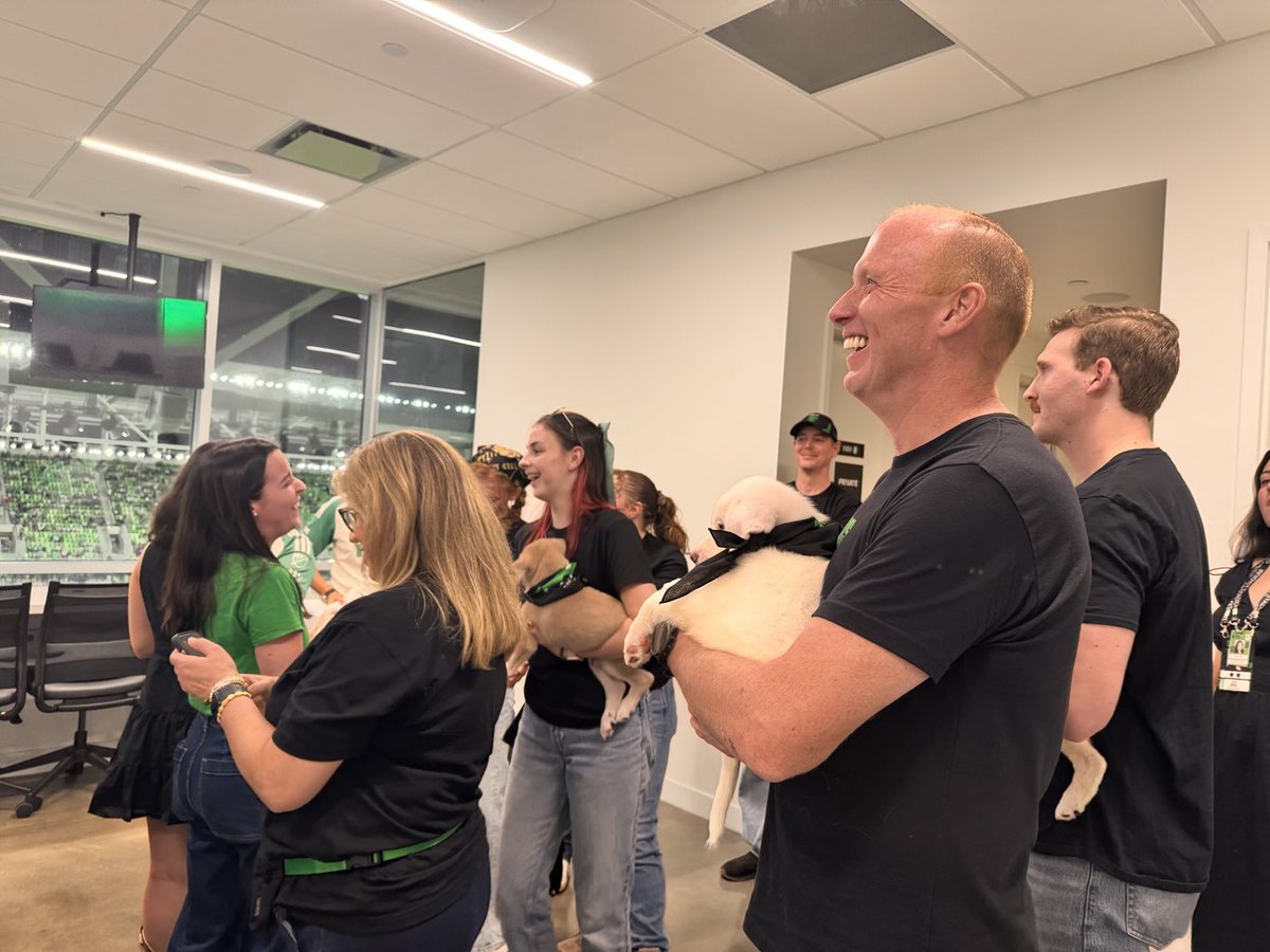 PUPPIES IN THE PRESS BOX