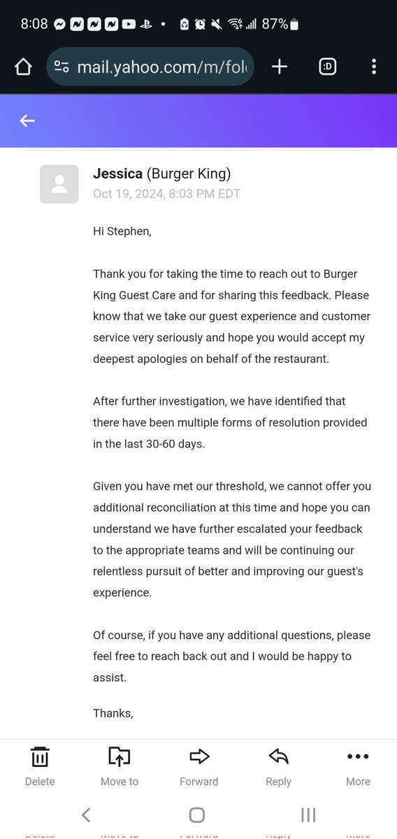 spp12288's tweet photo. @BurgerKing Burger King refusing to correct their 3rd mistake in a row on a $50 order. See if we ever order from Burger King again. https://t.co/3PMoX3vjVS