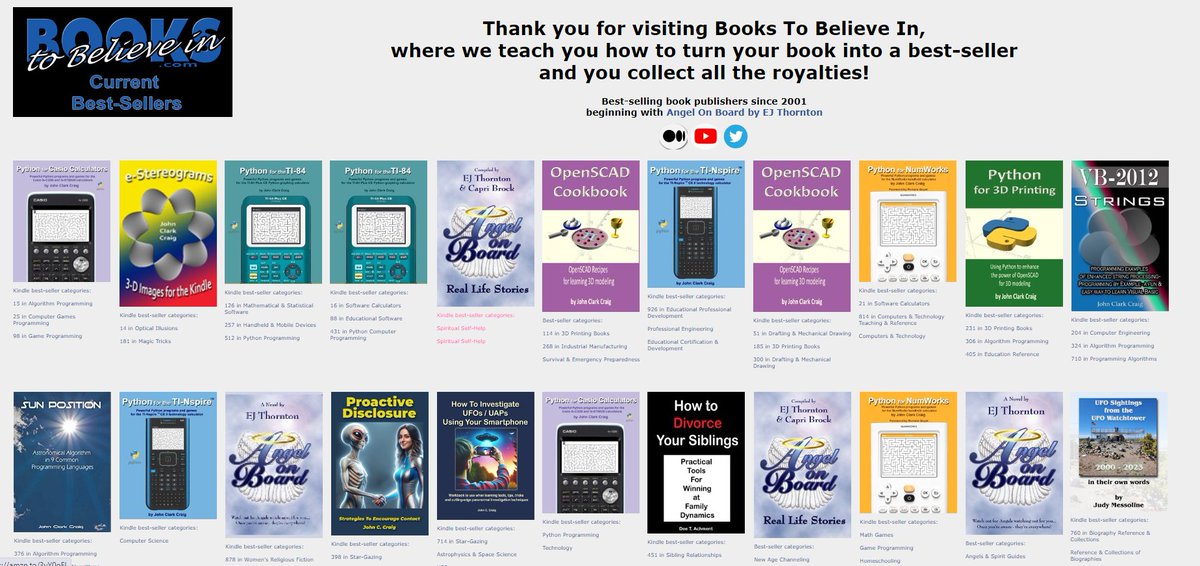 books2believein.com #best-sellers #today #calculators, #puzzles, #angels, #3d-printing and #UFOs - quit the mix today! #readerscommunity