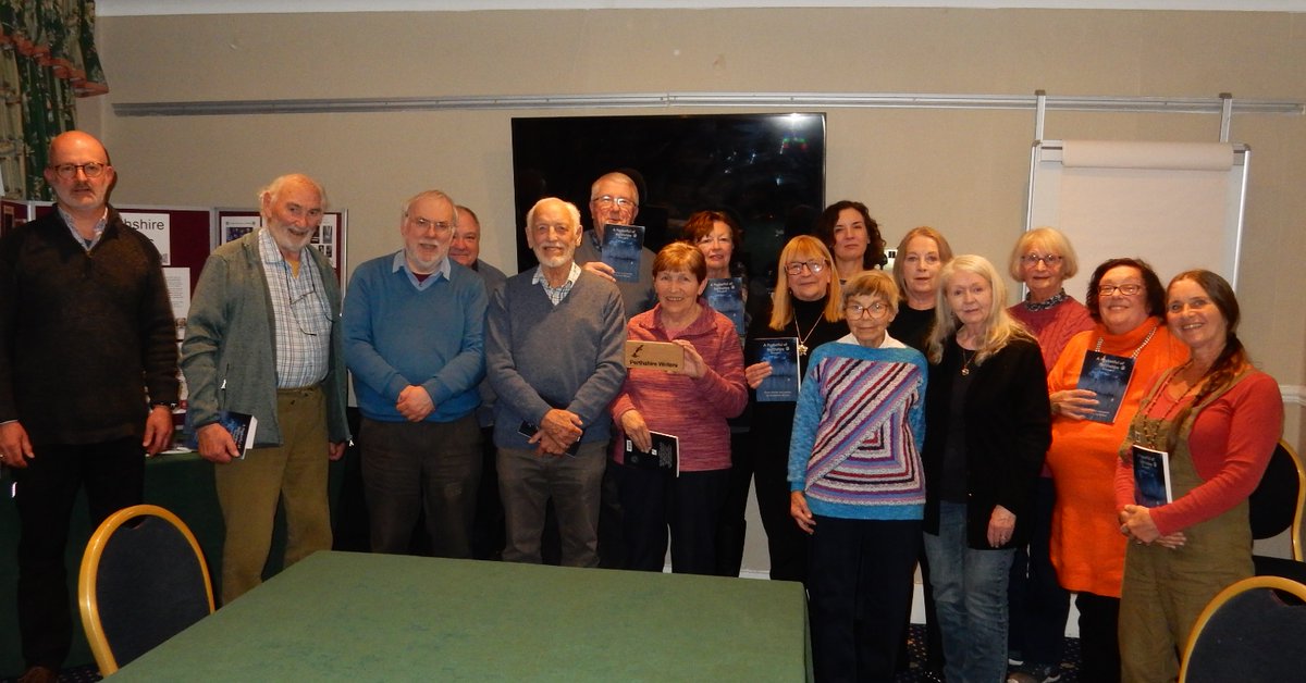 PerthshrWriters's tweet photo. Perthshire Writers took some time to celebrate the launch of A Pocketful of Perthshire Vol.2.  A lot of hard work by our anthology committee and a fantastic volume with a selection of writing from our members. https://t.co/PMDX9KzNe5