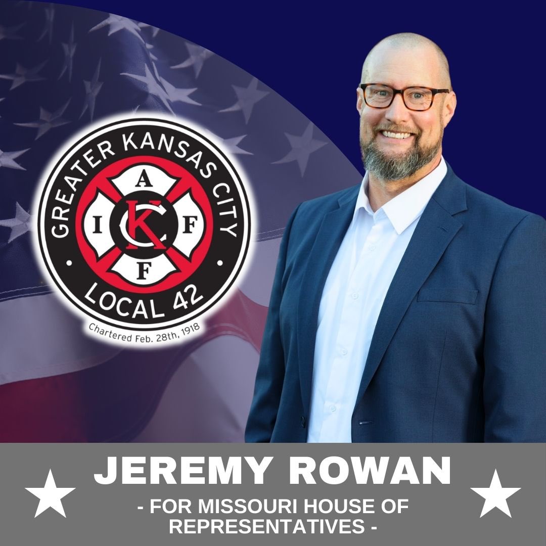 Rowan4BS's tweet photo. I am honored to have received the endorsement of the IAFF Local 3133, Greater Kansas City Fire Fighters IAFF Local 42 and IAFF Local 3808. 
Our first responders put their lives on the line for us everyday. I will work to ensure their safety and protect their rights. https://t.co/o9rSEcytGm