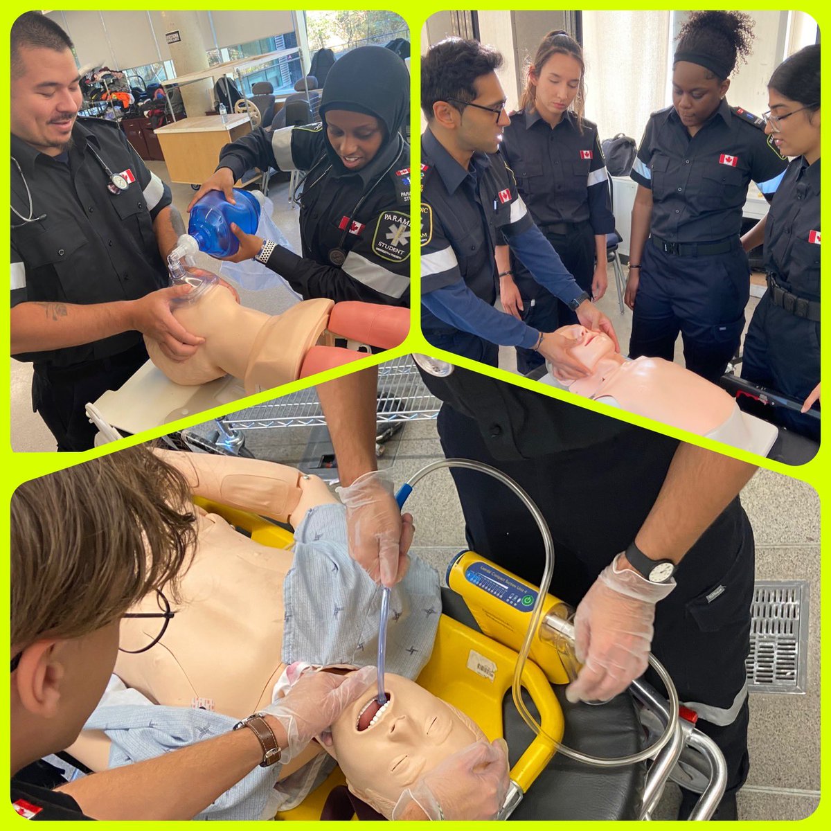 Theory meets practice! First year #Paramedic students have been diving deep into airway management techniques. Now, they’re bringing the knowledge from the classroom into the lab, applying interventions that make a difference in patient care. Great work, future paramedics. 🫁 🚑