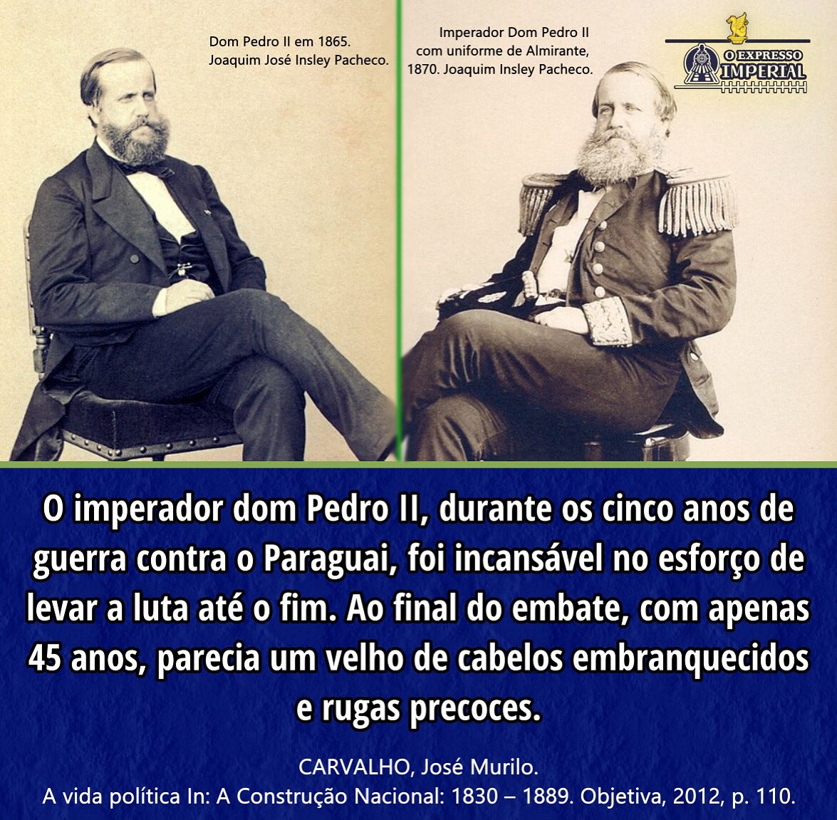 ExpressoImperio's tweet photo. #dompedroii #imperador #dompedro2 #brasilimperio #guerradoparaguai #seculoxix #monarquia https://t.co/kLt7IIYEHR
