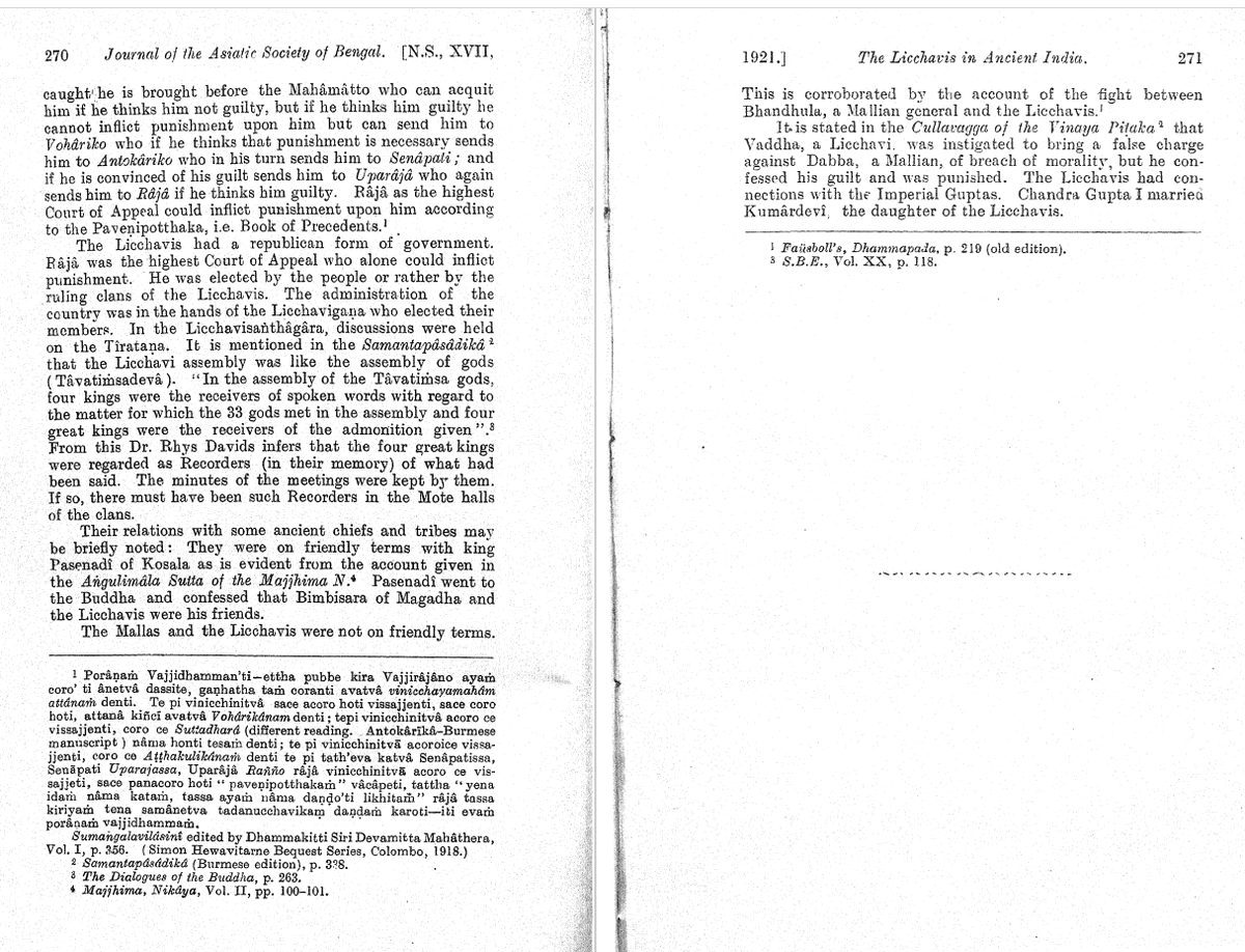 ThiranAayvidam's tweet photo. #ReadingMaterial
Journal of The Asiatic Society of Bengal
(New Series XVII, 1921)
TOPIC:
The Lichhavis in Ancient India by C Bimala C Law
(Please note Lichhavis, Likkivis are similar to Dravidas category as per Manusmrithi Chapter X)
@Saravanan_Offci @I_Magizhan_21 @worlwidetamilz @rajkumar_tnlist @salamandra12 @KannappanPaari
#BookReading