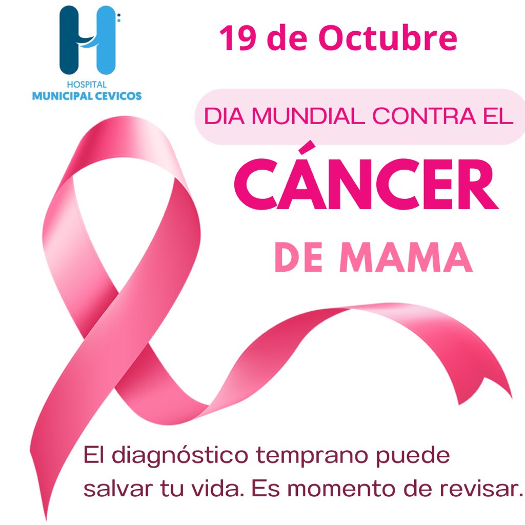 HCevicos's tweet photo. Día Mundial contra la lucha del Cáncer de Mama.
El cáncer de mama es una enfermedad en la que células de la mama con alteraciones se multiplican sin control y forman tumores que, de no tratarse, pueden propagarse por todo el cuerpo y causar la muerte.
#chequeate https://t.co/Ci4M85vpvN