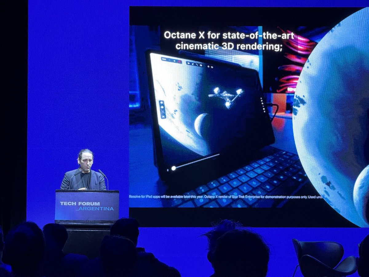 rendernetwork's tweet photo. At #techforumAR @julesurbach shared a roadmap for powering the holodeck highlighting how AI and holographic rendering on @RenderNetwork is shaping the future of media.

Stay tuned—a recap of the @TechForumAR talk will be shared soon! https://t.co/7I2elNeOPI