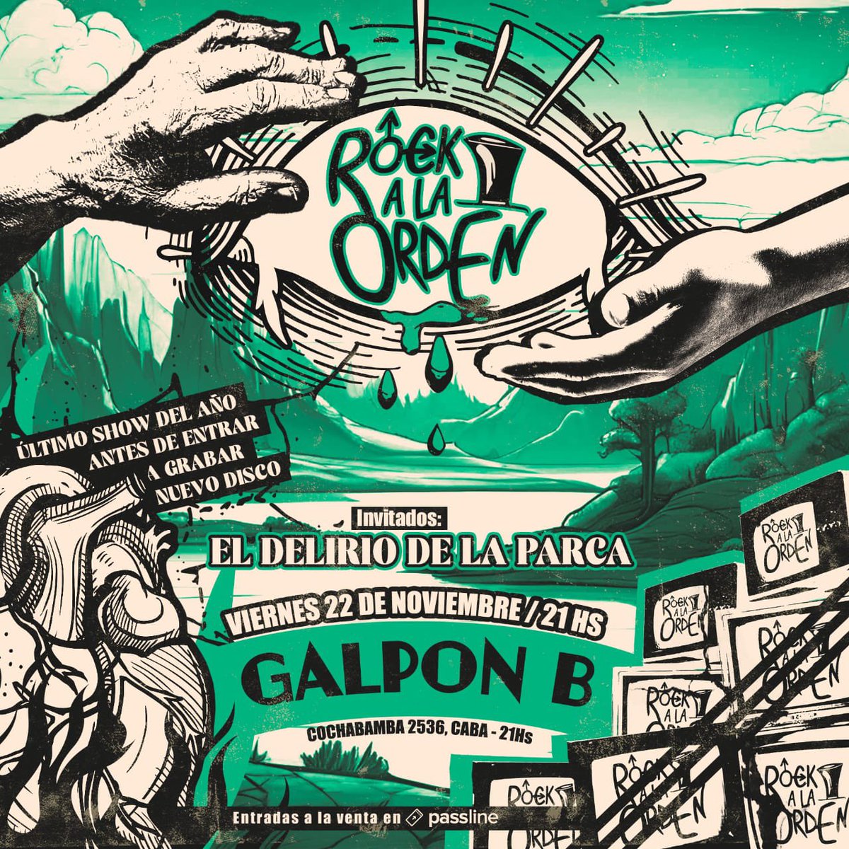 Pabloliotta's tweet photo. ÚLTIMA DEL AÑO
Rock a la Orden junto a Delirio de la Parca
22 de Noviembre en GALPON B

Entradas por @PasslineArg 👇🏼🎫🎩
https://t.co/nVlqUwrZ0c https://t.co/gd4X8Gz5ss