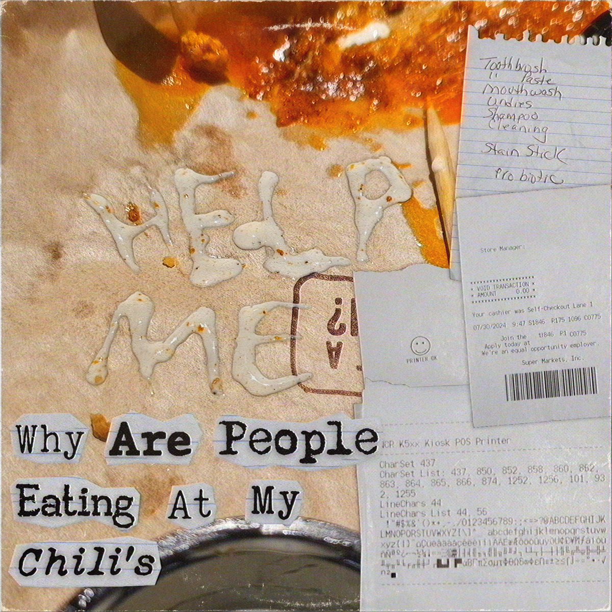 AnnoyingDemon_'s tweet photo. "Why Are People Eating At My Chili's" - Album Cover #CoverArt #Album #GraphicDesign https://t.co/2K6eYKBg5v