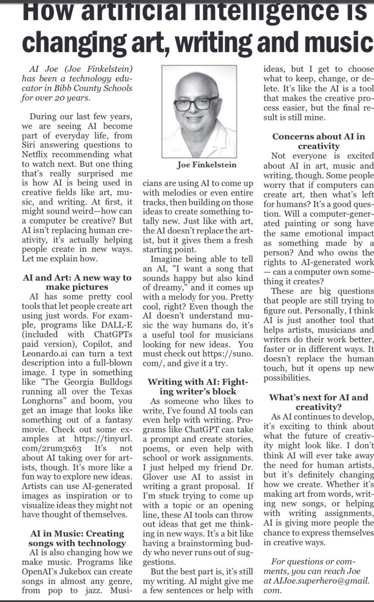 Column from his week’s Macon Melody