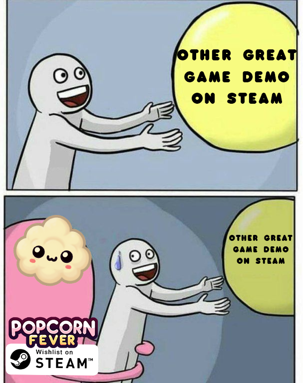 YunicornStudio's tweet photo. There are only a few days left to try out the game #PopcornFever on Steam, so don't hesitate! Feel free to give us feedback or let us know what features you'd like to see!!!

https://t.co/fT87iB53B2

#indiegame #indiedev #SteamNextFest #pcgaming #GodotEngine #Godot https://t.co/d5sUViCeko