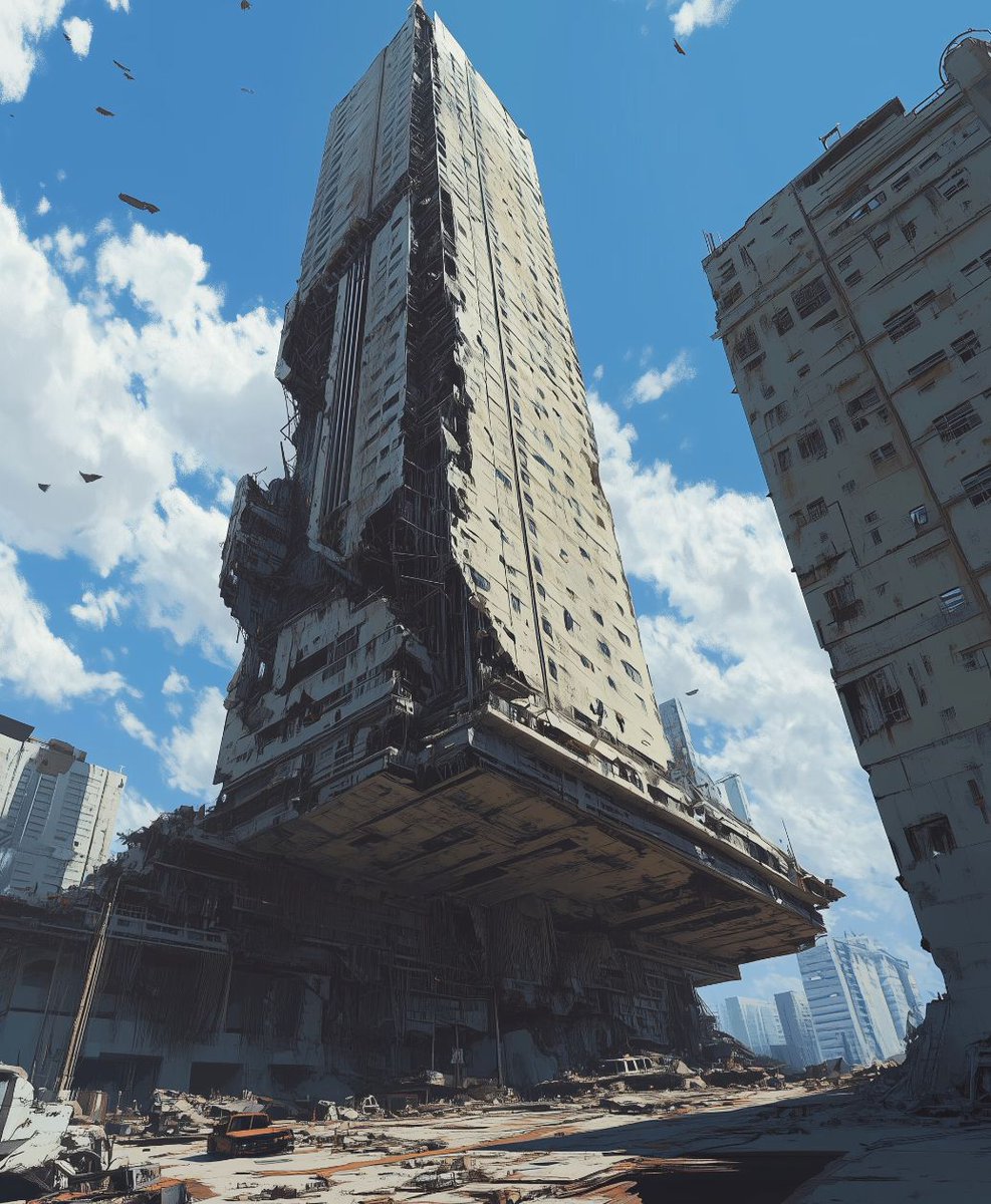 tryChant's tweet photo. Made by #midjourney.

Prompt:

A post-apocalyptic cityscape, where towering skyscrapers stand as the only haven against an apocalyptic landscape. The scene is filled with ruins and broken structures, yet these buildings appear alive in their grayish tones, hinting at hope amidst desolation.

Check more AI-generated images on @vavebg