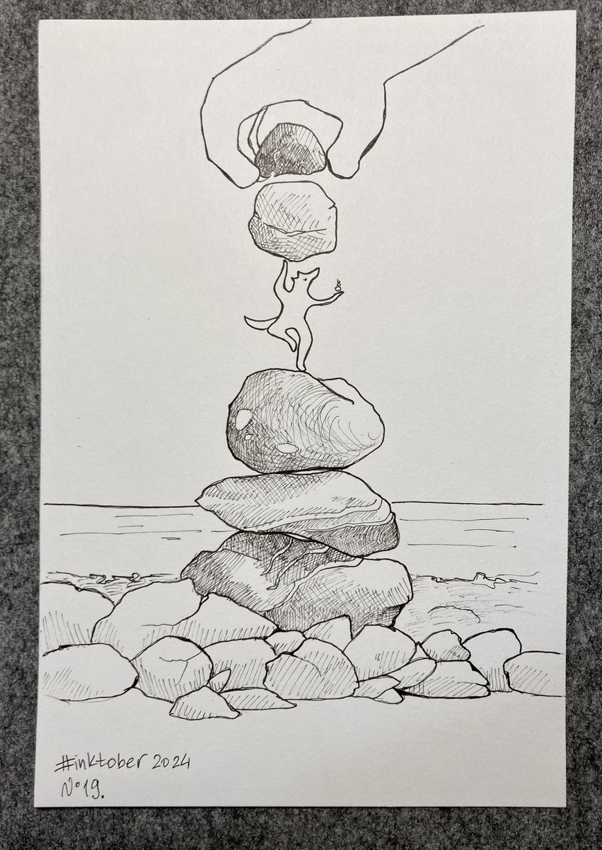 eva_the_wolf's tweet photo. I got tired of prompt list. Here’s a tower for you. 

#inktober https://t.co/tHqXwZvsXk