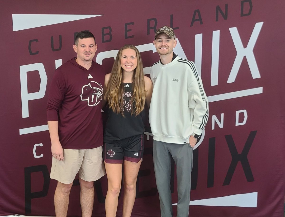 COMMITTED!!!🖤❤️🤍 <a href="/CumberlandWBB/">Cumberland University Women’s Basketball</a> <a href="/GreenHillWBB/">Green Hill Lady Hawks</a> <a href="/G_HillAthletics/">Green Hill High School Athletics</a> <a href="/CoachVaughnCU/">Mark Vaughn</a> <a href="/coach_rstanley/">Coach Ryan Stanley</a>