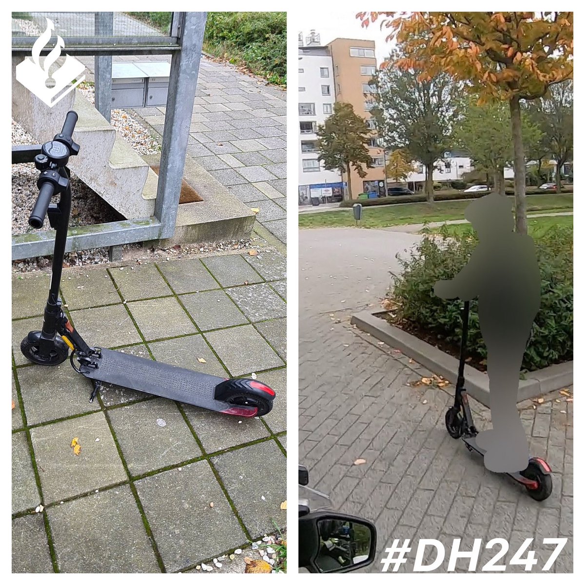 Tijdens de surveillance zag een onze motorrijders een 12 jarige rijden op een verboden elektrische step. Met 25km/u door het Europapark. Terug naar het huis adres waar ook moeder was voor een gesprek. Laatste ritje op de openbare weg. ^RK