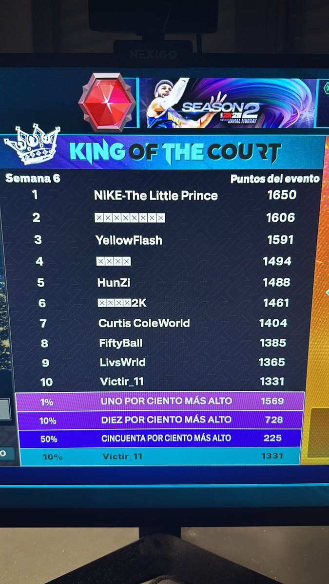 Vbravo11's tweet photo. @NBA2KMyTEAM Definitely, it makes no sense to play king of the court, I don't even get top 1 with a loss and winning at 22:50 against the TOP1 in europe.

There is no point in 4 hours of focus for a pack of a player that I will never use, leaving TOP10 in Europe.

@Ronnie2K @nba2kcmty https://t.co/bkD6k3XPmH