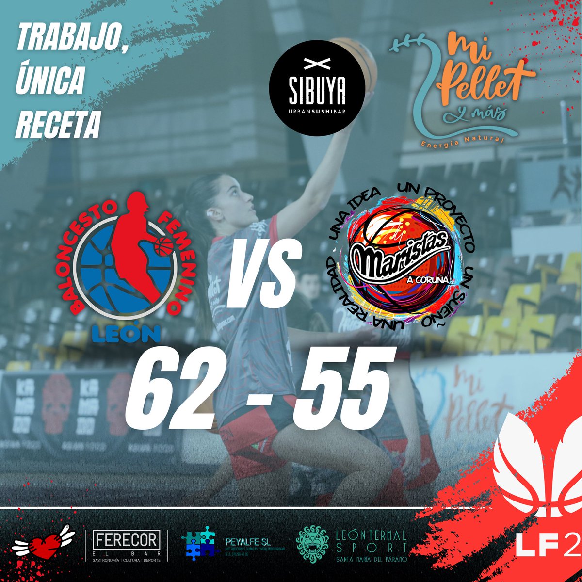 🏀 ¡Tercera victoria consecutiva! 🏀

Nuestro Mipelletymas B.F. León venció 62-55 a Maristas Coruña, colocándonos con un 3-0 en la temporada. 🔥💪 ¡Gran trabajo, equipo!

#VamosBFL #TrabajoÚnicaReceta