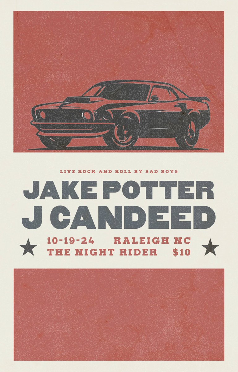 Tonight the band and I are out in Raleigh at The Night Rider with <a href="/JCandeed/">J Candeed</a>. Doors at 6, show at 7, just $10. See y’all at the honky tonk.
