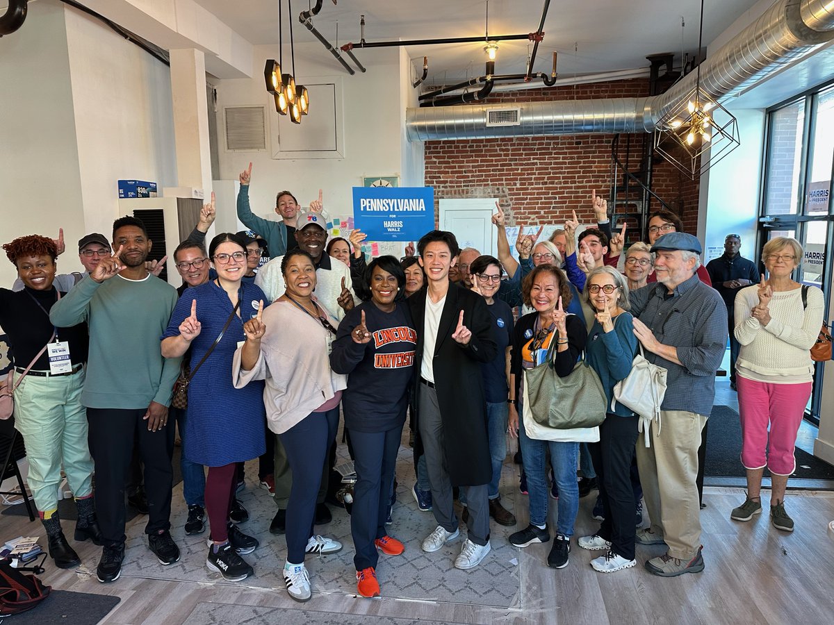 Incredible energy at the Brewerytown volunteer canvass launch! It is a beautiful day to talk to our neighbors about why voting on November 5 is so important! #OnePhillyAUnitedCity