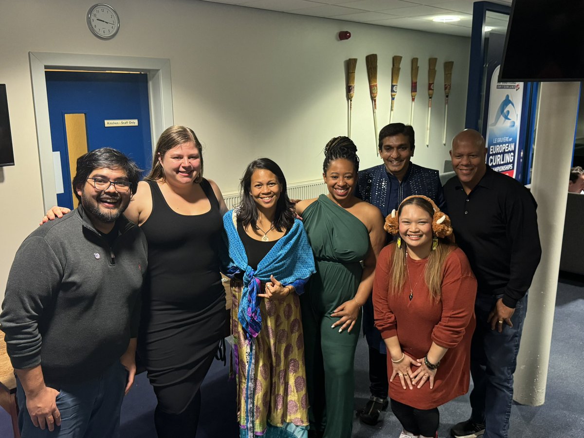 curlsd's tweet image. Our board VP w/ fellow @MoPacCurling curlers at the #WMxCC in Aberdeen, Scotland #curling