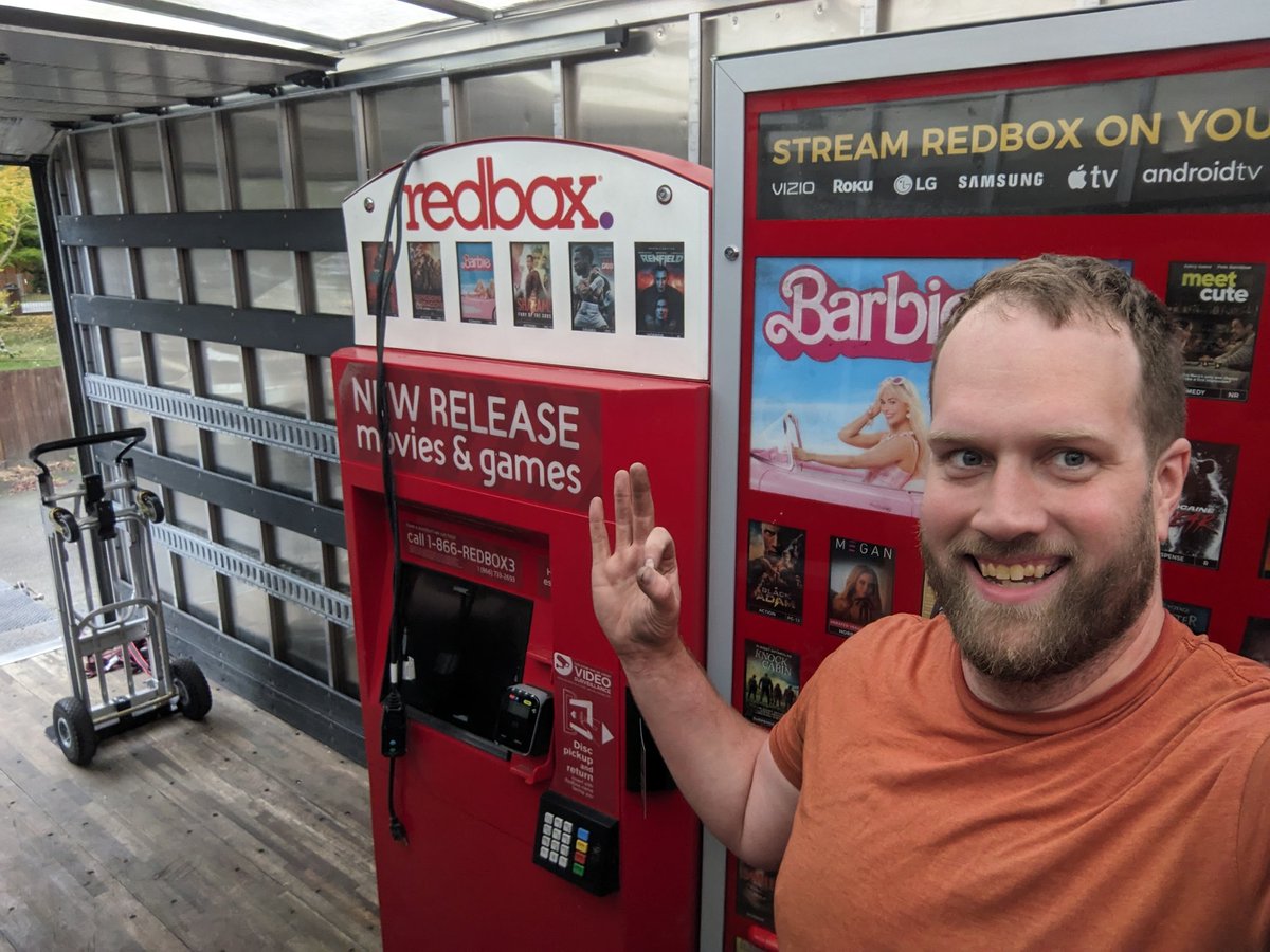 PostalDog94's tweet photo. Buying four Redbox machines was not on my weekend plans but here we are https://t.co/TUiOuIXGtE