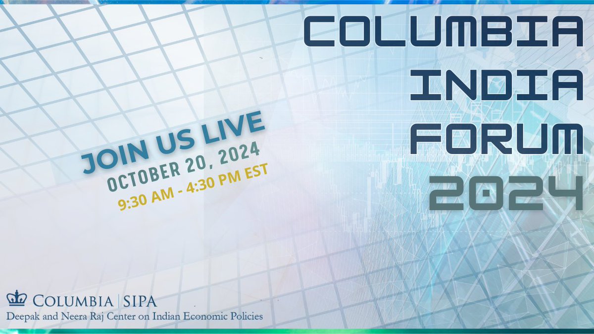 Join us LIVE tomorrow here: bit.ly/livestreamcolu…

Submit your questions to our speakers here: bit.ly/askcolumbiaind…