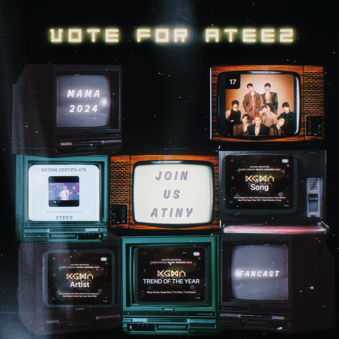 ATE_EZ_present's tweet photo. ATINY, it’s time to show ATEEZ how much we appreciate them! Let’s get them all the awards for the anniversary by voting on Mnet (MAMA2024) and Fancast. Let’s vote like the monsters we are!

I vote for #ATEEZ in the #2024MAMAVOTE FANS CHOICE MALE category! Let’s show our power! https://t.co/FV5gdExvpw